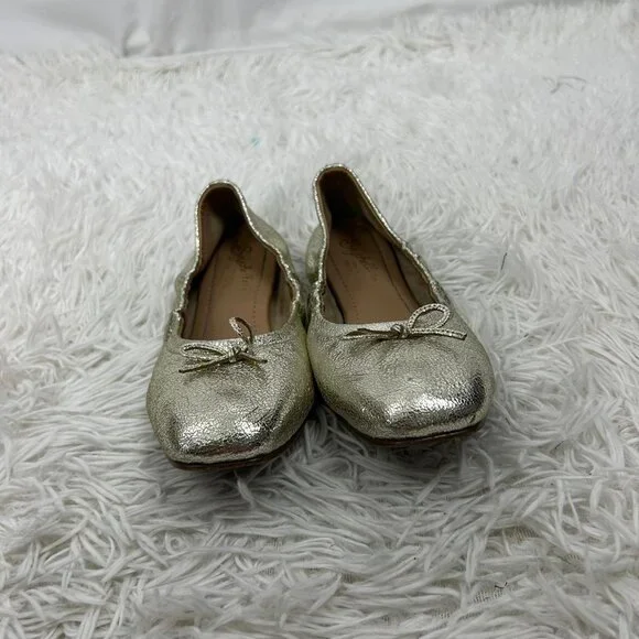 Seychelles Ballet Breathless Flats Womens 9 Gold Balletcore Comfort Casual Shoes - Picture 7 of 9